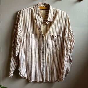 Vintage Andrew Sport striped button-down shirt